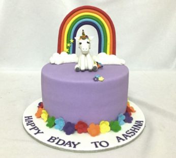 Colourful Unicorn Birthday cake