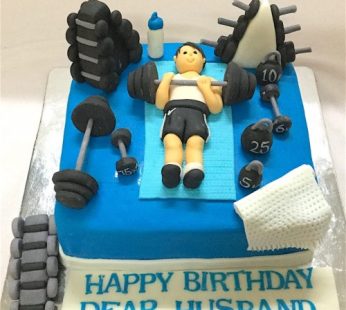 Workout in Gym Customized Birthday Cake
