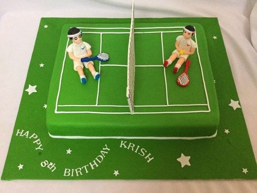 Sports theme cake for birthday celebrations