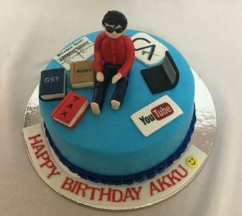 Boss Theme Cake with Laptop by Creme Castle
