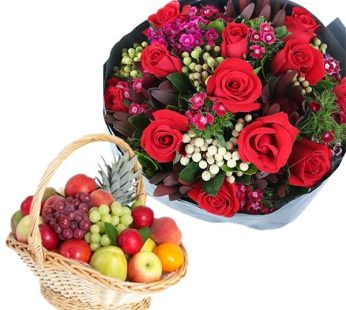 SWEET HEART FRUITS WITH ROSES