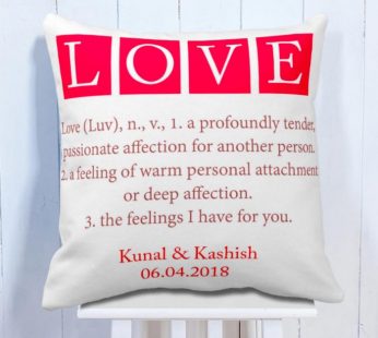 Personalised  Cushion Message For Love