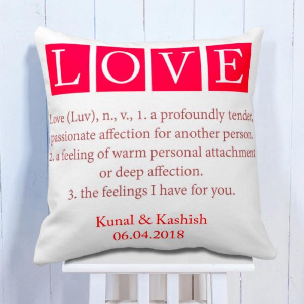 Personalised Cushion Message For Love