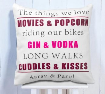 Personalised We Love Cushion