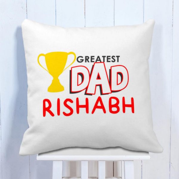 Personalised Cushion Greatest Dad