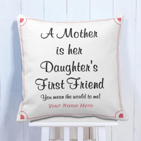 Personalized Cushion Mom is Friend