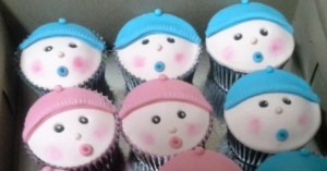 Cute Baby Shower Cup Cakes - 10 nos