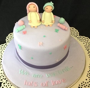 Twins Baby Shower Cake