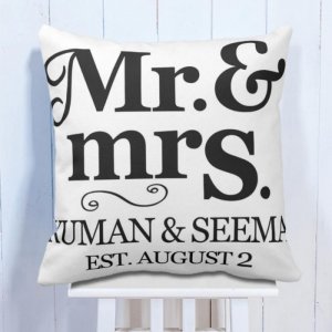 Personalised Cushion for Mr & Mrs