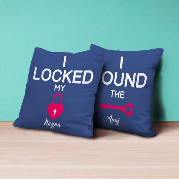 Personalised Cushion Key To My Heart - Set of 2