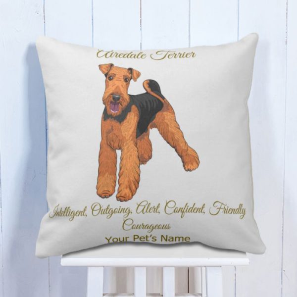 Personalised Cushion Airedale Terrier