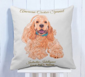 Personalised Cushion American Cocker Spaniel