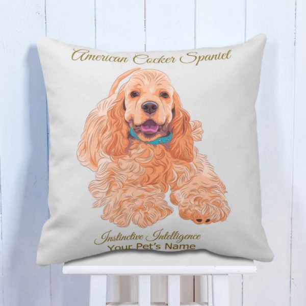 Personalised Cushion American Cocker Spaniel