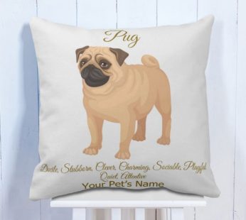Personalised Cushion Pug Lover