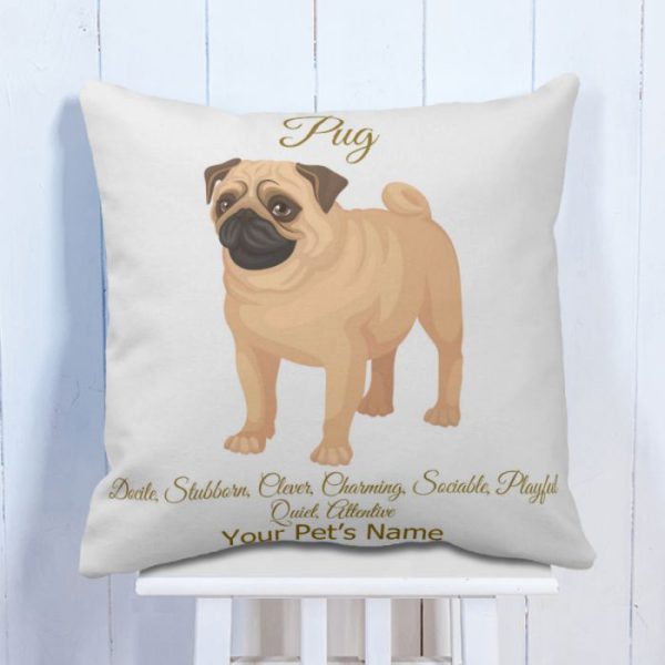 Personalised Cushion Pug Lover
