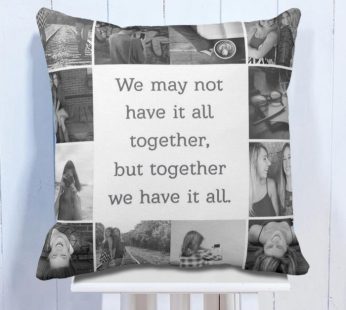 Personalsied Cushion Quote With 12 Photo