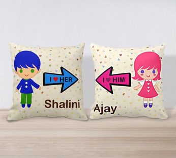 Personalised Cushion Love Him & Her