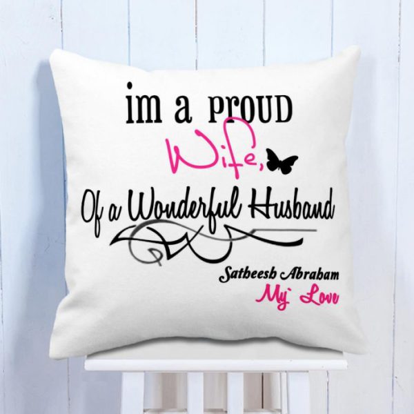 Personalised Cushion For Wife & Husband