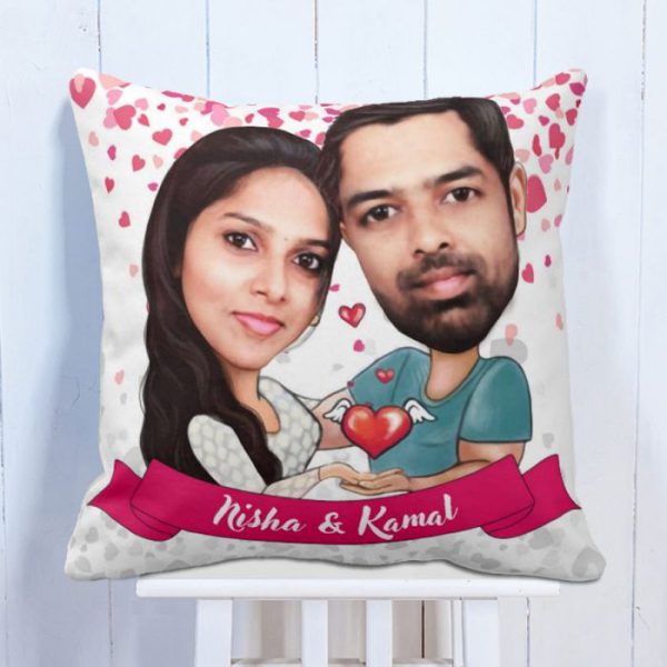 Personalised Cushion Couple Caricature