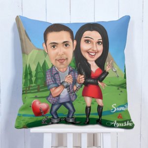 Personalised Cushion Your Love Caricature