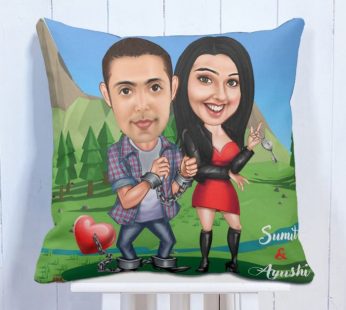 Personalised Cushion Your Love Caricature