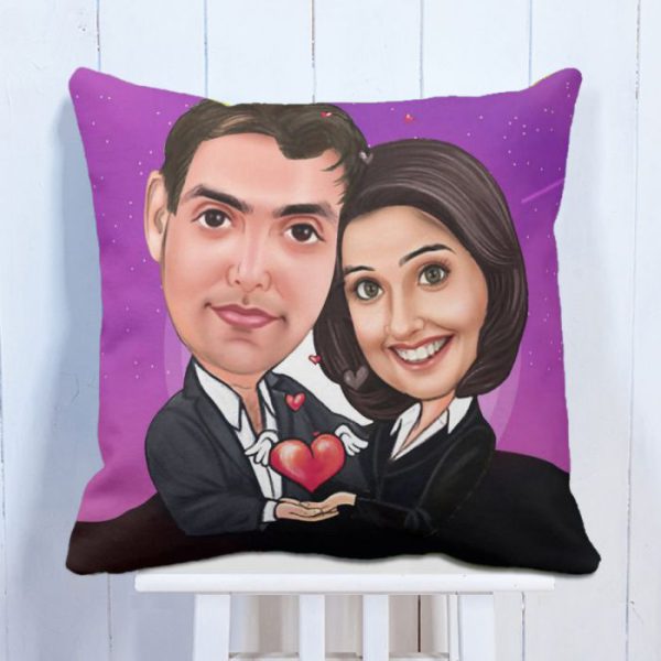 Personalised Caricature Cushion Together Forever