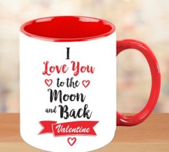Love you to the Moon and back Valentine mug