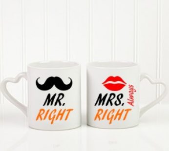 Mr. & Mrs. Right Couple Mug