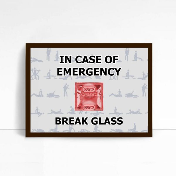 Personalised Emergency Naughty Poster Frame