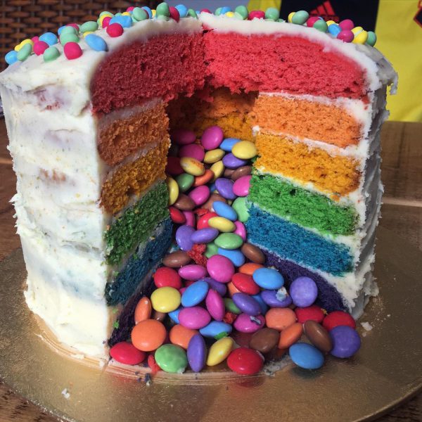 Rainbow Pinata Cake Rainbow Pinata Cake