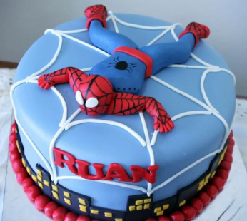Boy spiderman cake