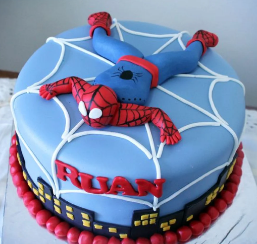 boy spiderman cake