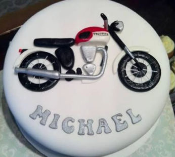 bullet bike cake